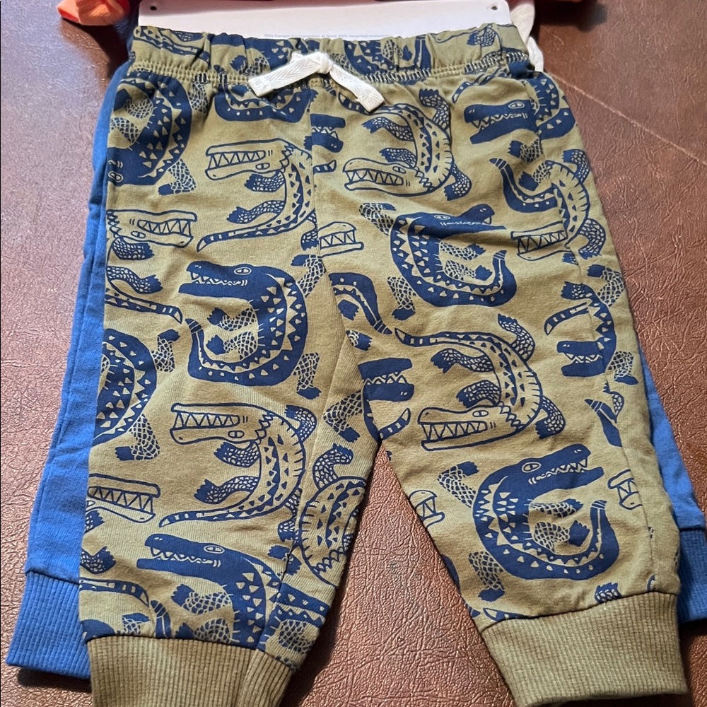 Carter's Orange Dinosaur Bodysuit Set - Picture 2 of 4